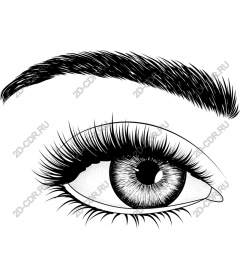  Elegant eye print in black and white