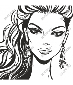  Elegant woman with earrings