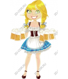  Funny Bavarian beer wench
