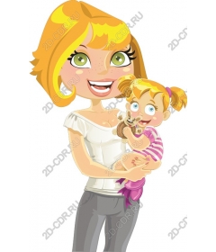  Adorable mother and daughter