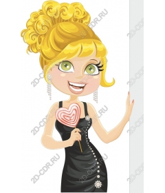  Cheerful girl with Lollipop
