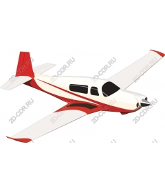 Elegant red-and-white plane