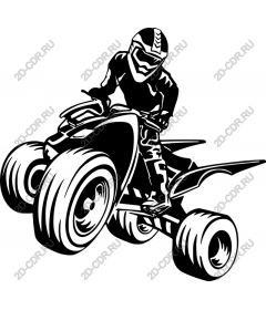 Dynamic rider on ATV