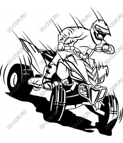 Dynamic rider on ATV
