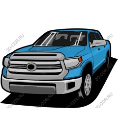  A blue pickup truck