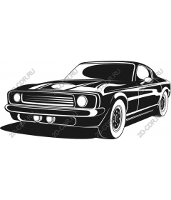  Classic black muscle car