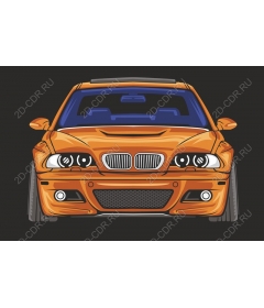  Bright orange sports car