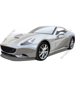 Серебряный спортивный автомобиль