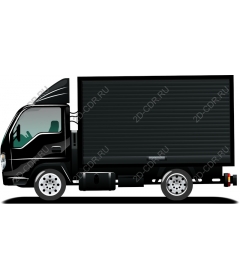  Black delivery truck