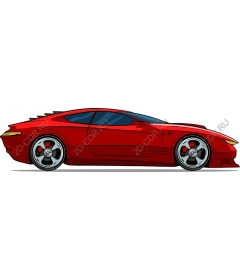 Элегантный красный спортивный автомобиль