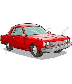  Красный классический автомобиль