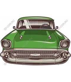 Vintage green classic car