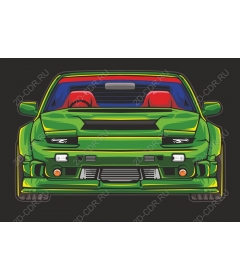  Bright green sports car