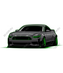  Elegant black and green sports car