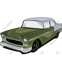 Винтажный зеленый классический автомобиль