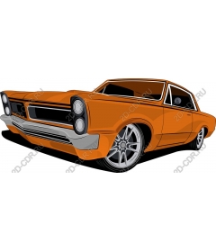 Классический оранжевый винтажный автомобиль