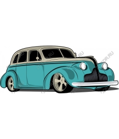  Classic turquoise vintage car