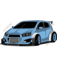  Compact sports car dynamic blue