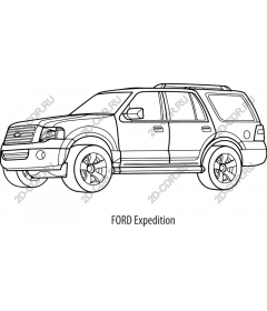 The line art Ford Expedition