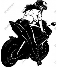  Confident rider: female motorcycle