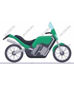 Green motorcycle