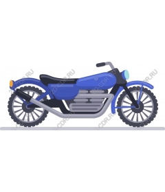  Classic blue motorcycle
