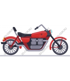  Classic red motorcycle