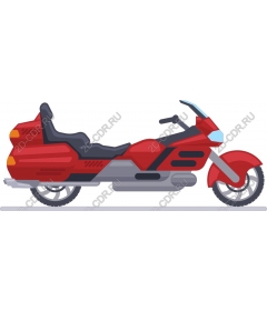  Classic red motorcycle