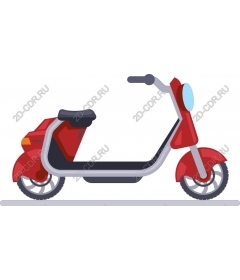 Red scooter