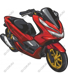  Elegant red scooter