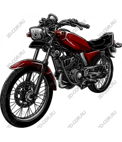  Classic red motorcycle