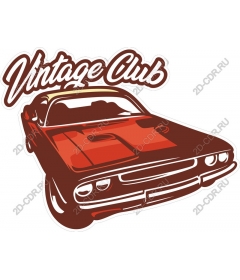 Vintage club retro car