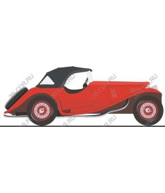Классический красный спортивный автомобиль