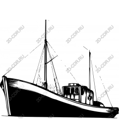 Vintage nautical fishing boat