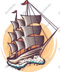 The majestic sailing ship