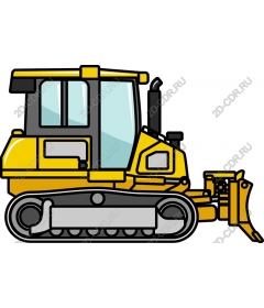 Yellow bulldozer
