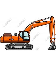 Orange excavator