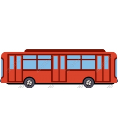 Red city bus