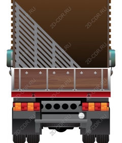 High quality rear view of the truck