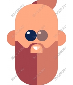 Playful bearded character