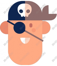Whimsical pirate character