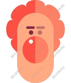  Bright whimsical clown face