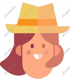 Cheerful girl in yellow hat
