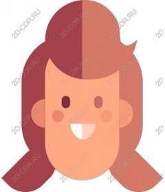 Funny cartoon girl