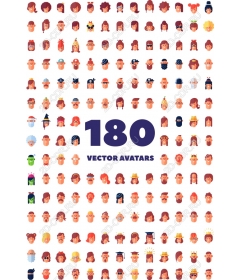 A collection of 180 avatars