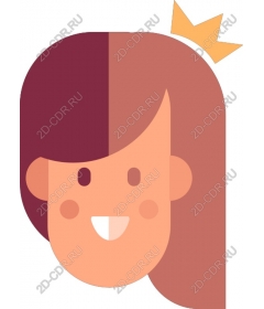 Cheerful girl with a crown
