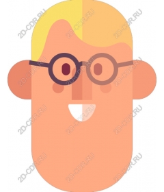 Fun character with glasses