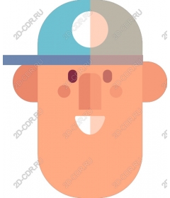 Funny character in the cap
