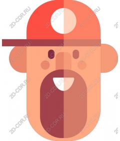 Funny character in the cap