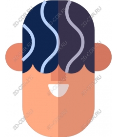 Cheerful wavy character